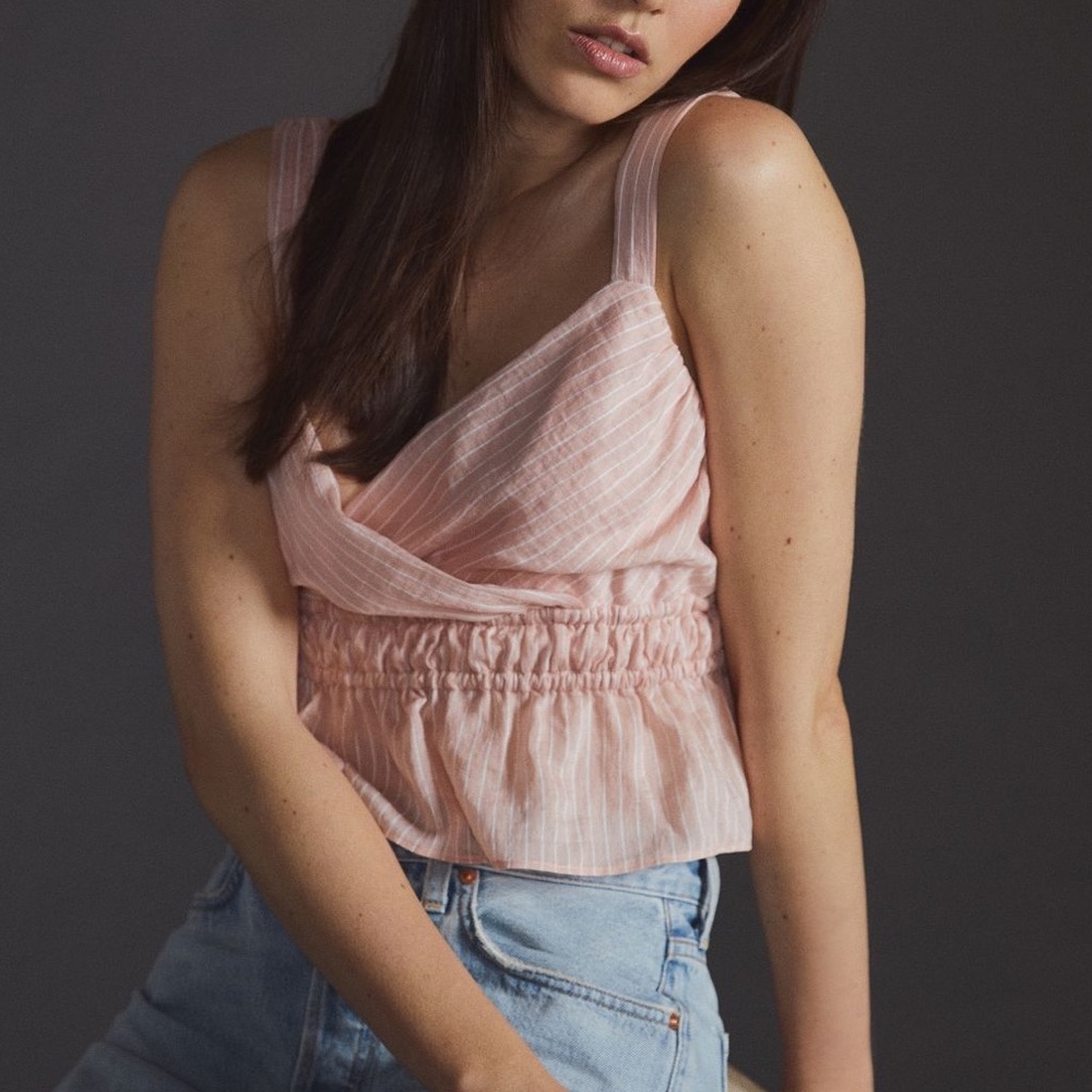 *Anthropologie Maeve Shirred Tank Top